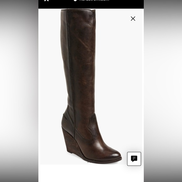 Dark Brown Frye Cece Wedge Boot - Picture 3 of 6